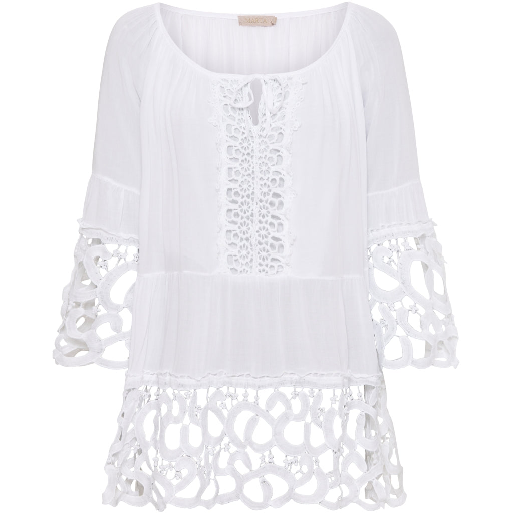 MARTA DU CHATEAU Marta Du Chateau dame bluse MdcZeline 2031 Blouse White