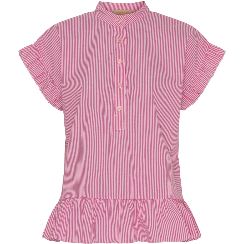MARTA DU CHATEAU Marta Du Chateau dame bluse Mdclia Restudsalg Fuxia Stripe