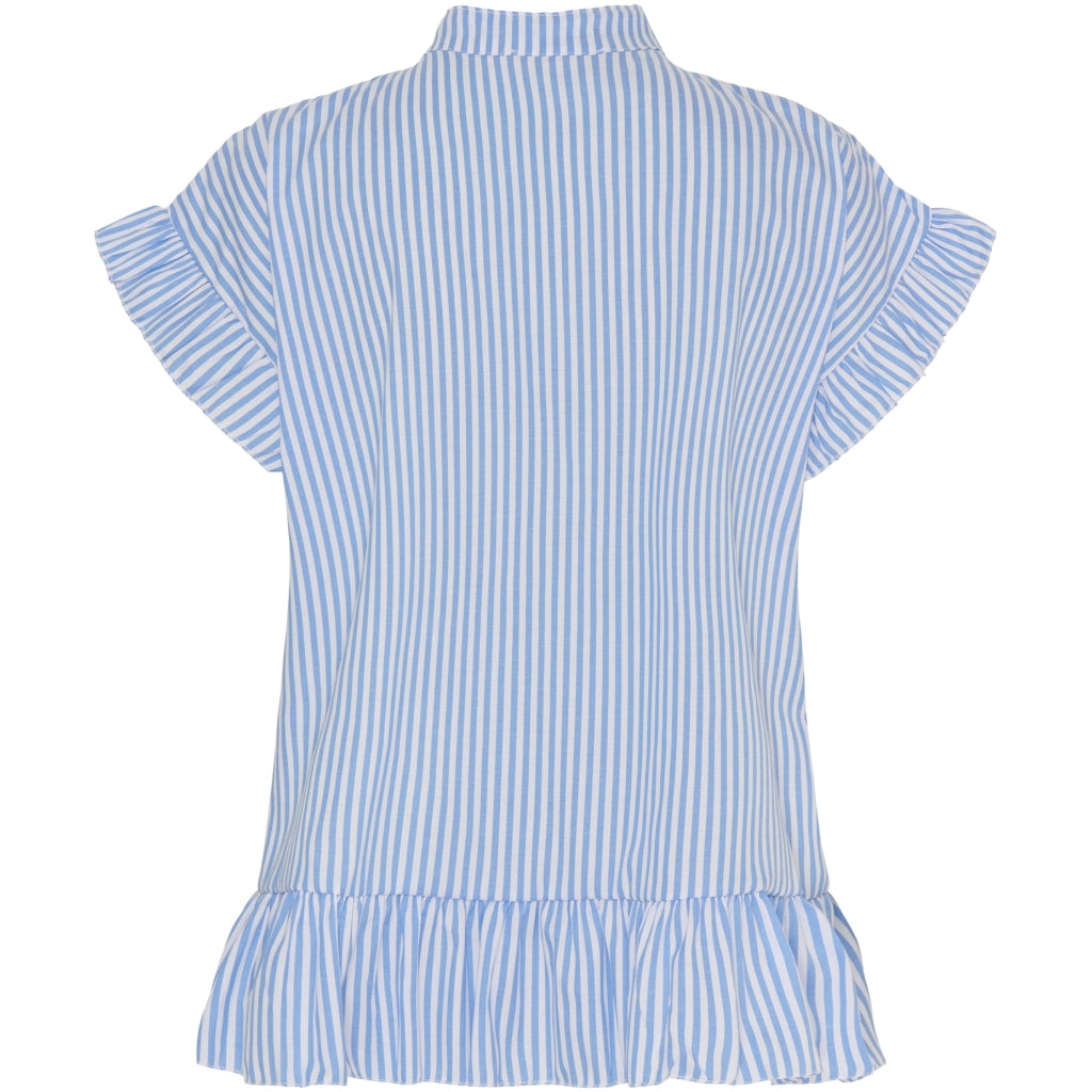 MARTA DU CHATEAU Marta Du Chateau dame bluse Mdclia Restudsalg SkyblueStripe4mm