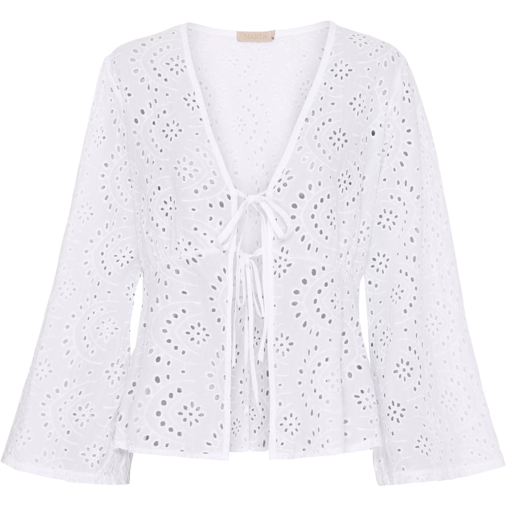 MARTA DU CHATEAU Marta Du Chateau dame cardigan MdcEmma 5848 Restudsalg Optical White