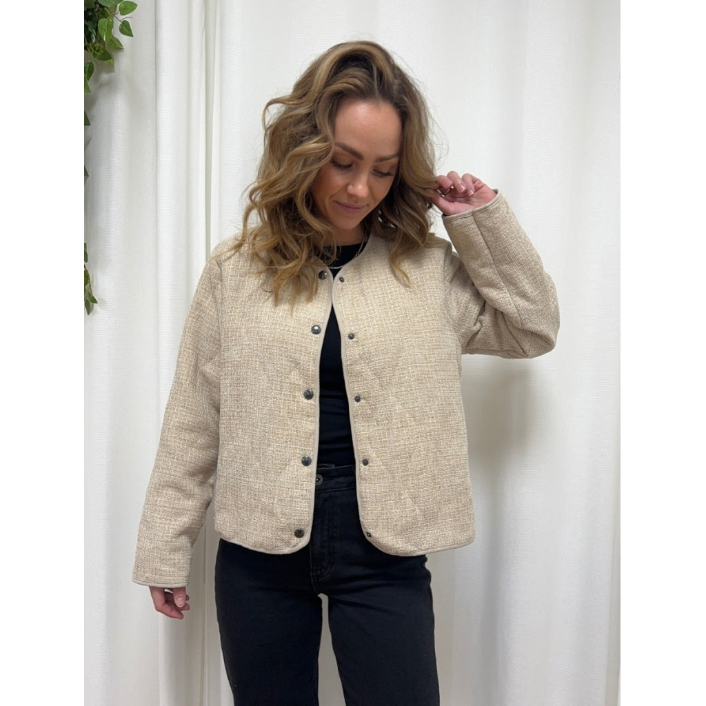 MARTA DU CHATEAU Marta Du Chateau dame jakke MdcRoseanne Restudsalg Beige