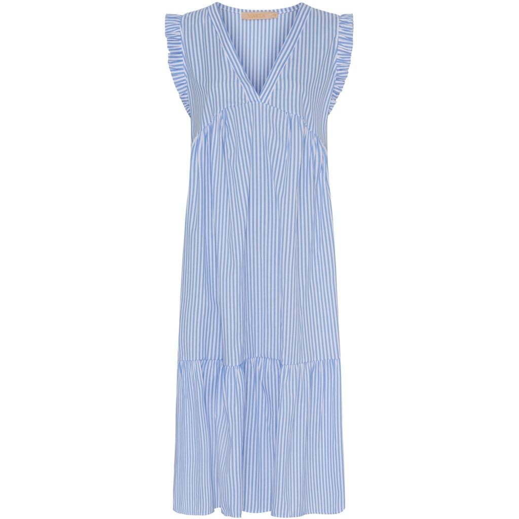 MARTA DU CHATEAU Marta Du Chateau dame kjole MdcElma Restudsalg SkyblueStripe4mm