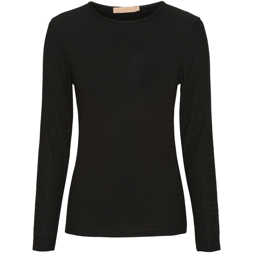 MARTA DU CHATEAU Marta Du Chateau dame langærmet t-shirt MdcSigne 5356 T-shirt Black/Black