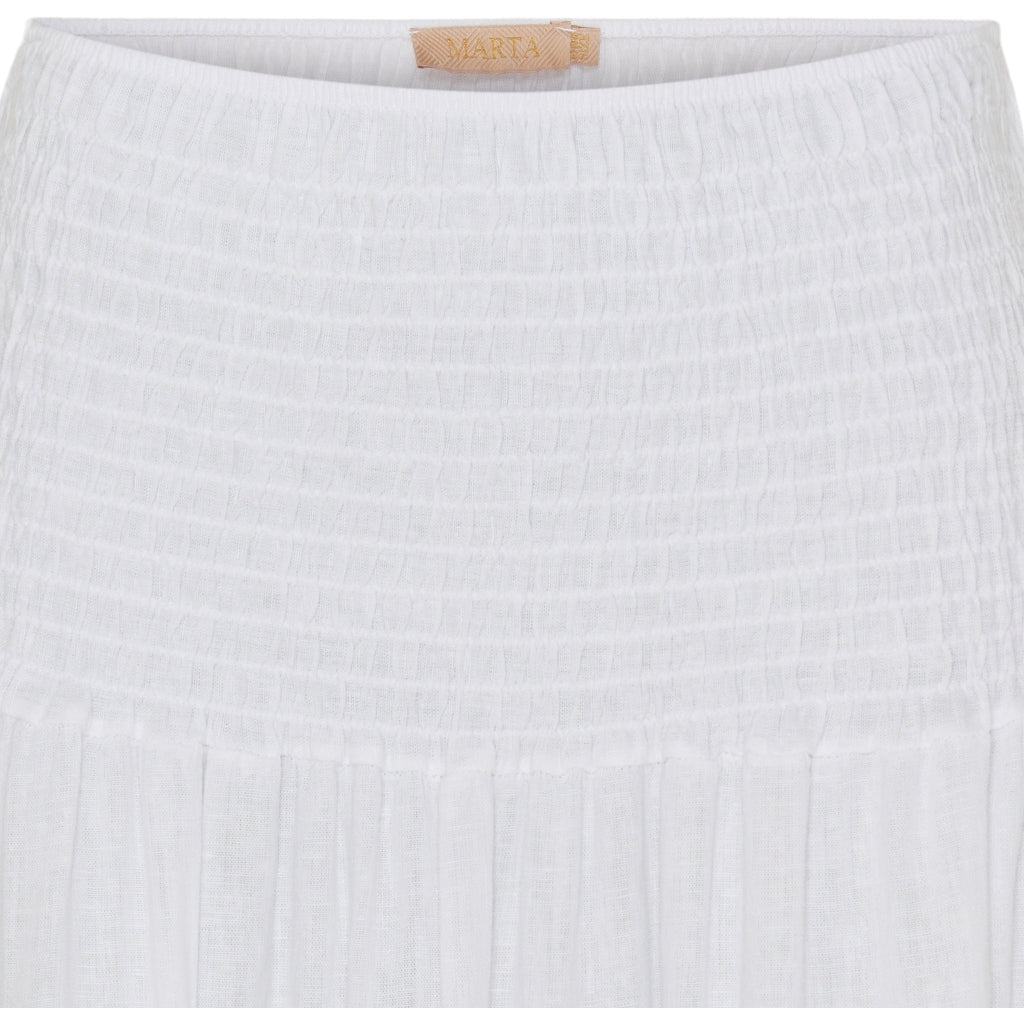 MARTA DU CHATEAU Marta Du Chateau dame nederdel 5201 Skirt Solid White