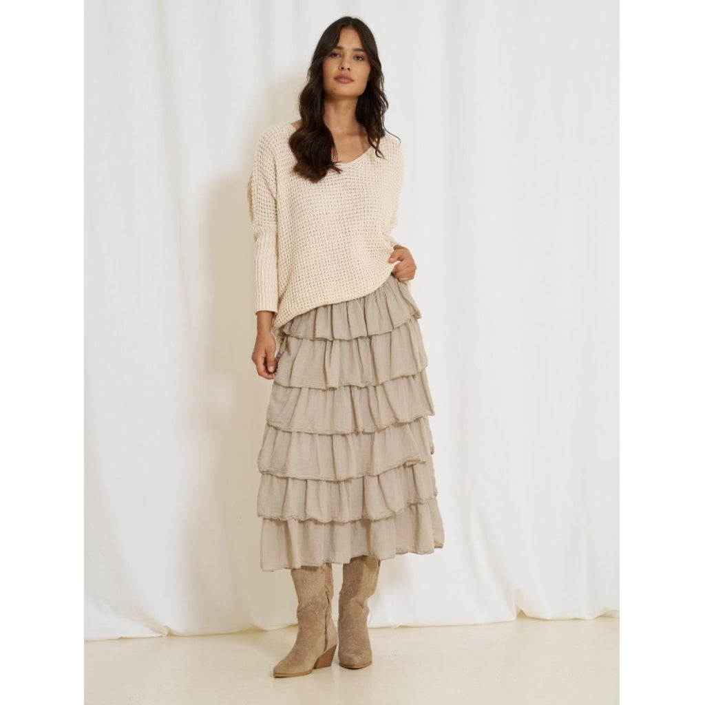 MARTA DU CHATEAU Marta Du Chateau dame nederdel Mdckaren 7664 Skirt Beige