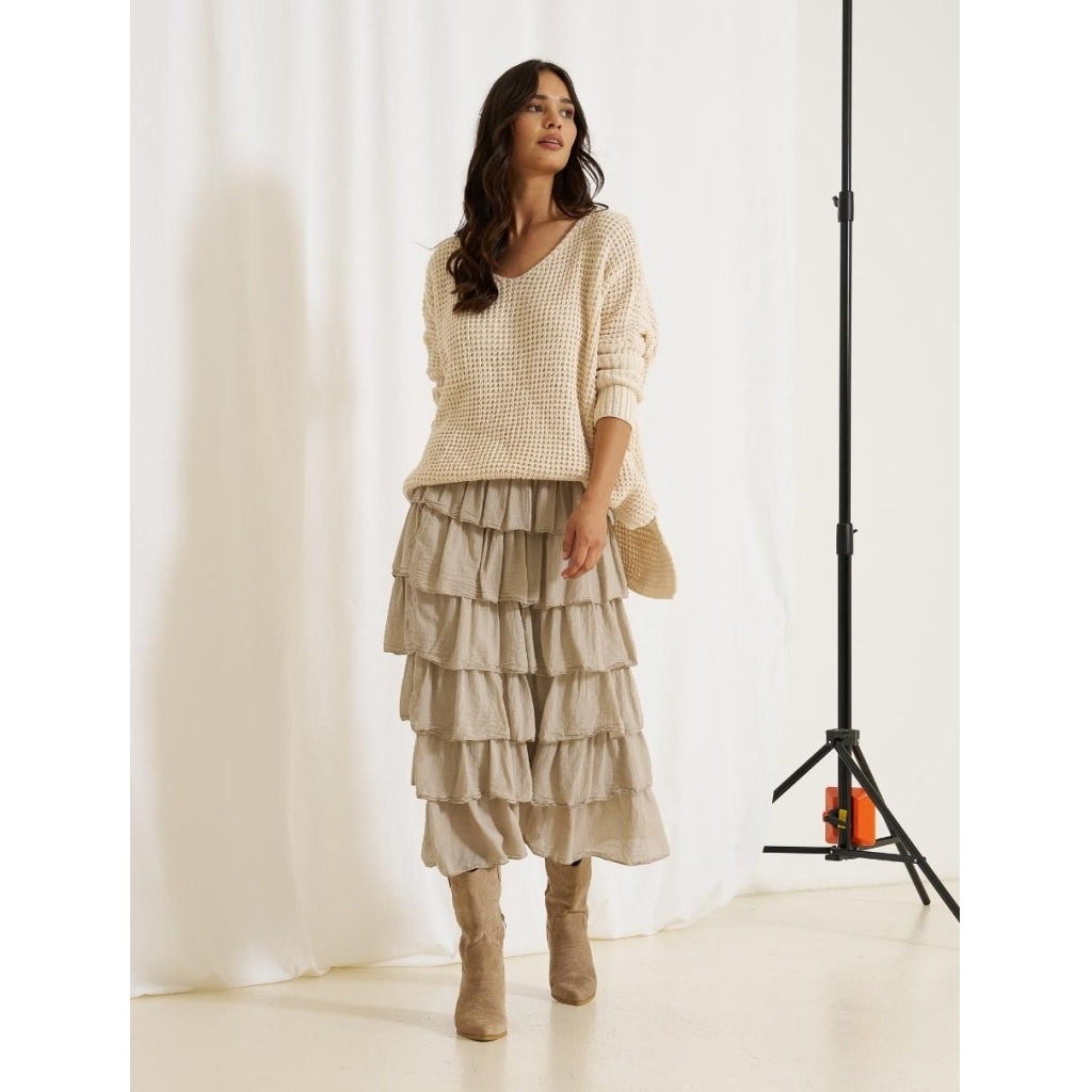 MARTA DU CHATEAU Marta Du Chateau dame nederdel Mdckaren 7664 Skirt Beige