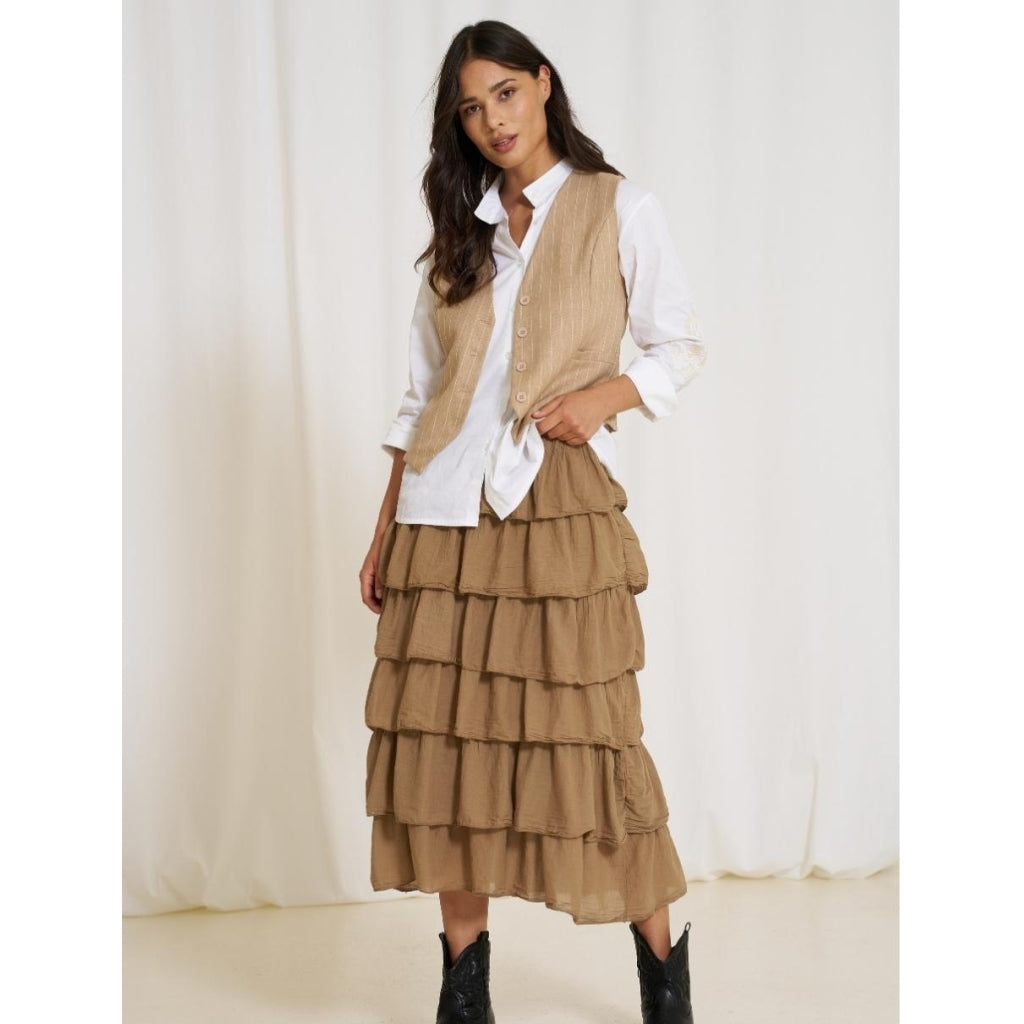 MARTA DU CHATEAU Marta Du Chateau dame nederdel Mdckaren 7664 Skirt Camello
