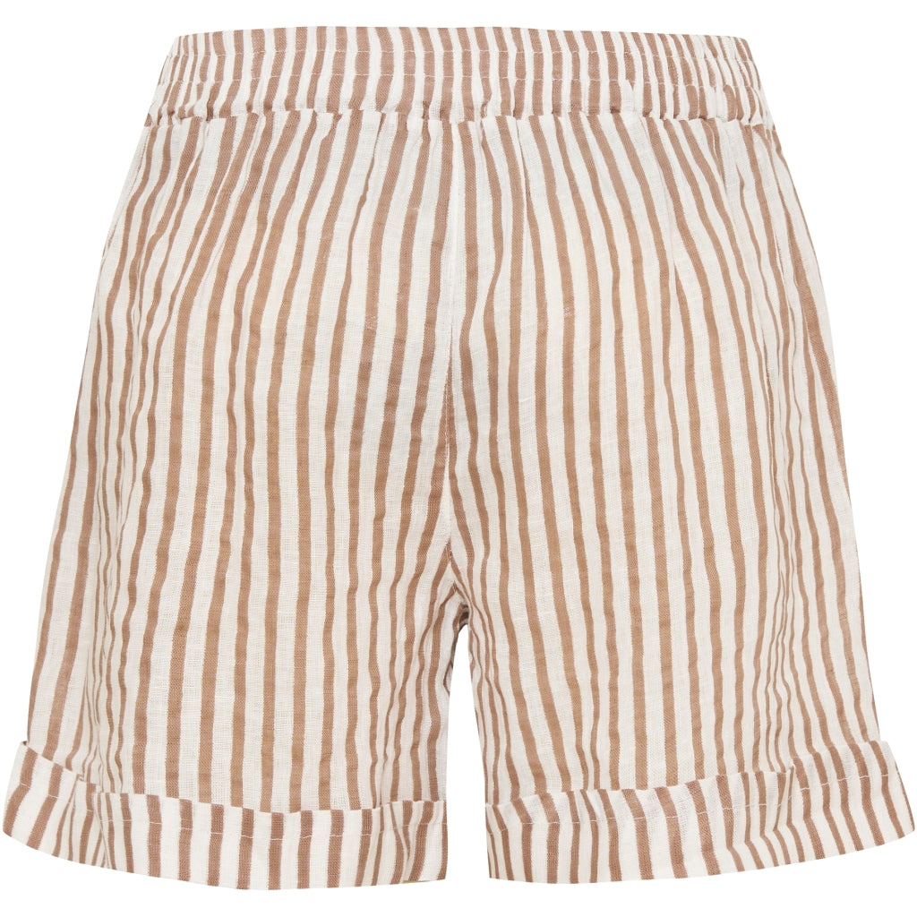 MARTA DU CHATEAU Marta Du Chateau dame shorts 61072 Shorts Caramel Stripe