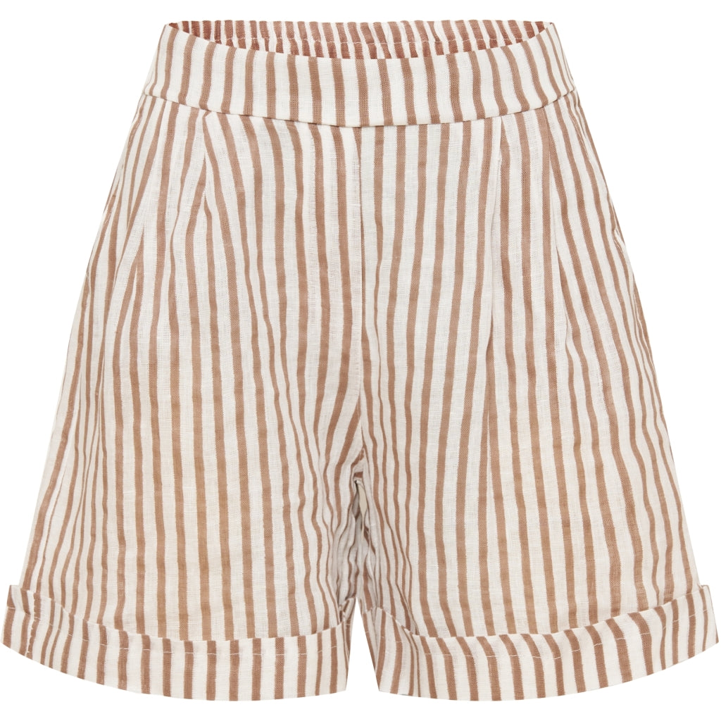 MARTA DU CHATEAU Marta Du Chateau dame shorts 61072 Shorts Caramel Stripe