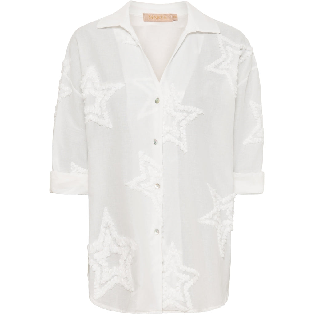 MARTA DU CHATEAU Marta Du Chateau dame skjorte 889911 Shirt White Star
