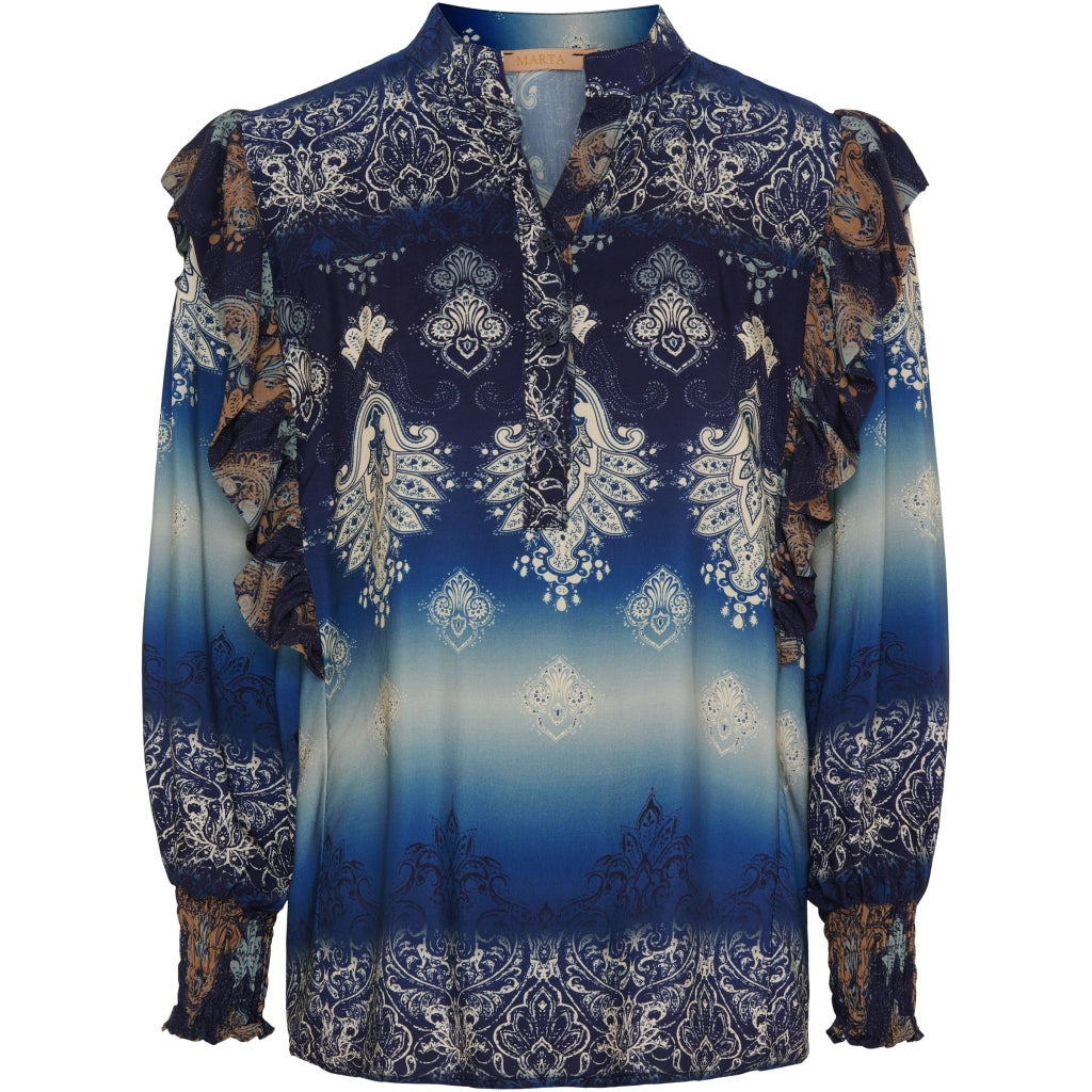 MARTA DU CHATEAU Marta Du Chateau dame skjorte MdcCasey 5982 Restudsalg Bluescuro3381