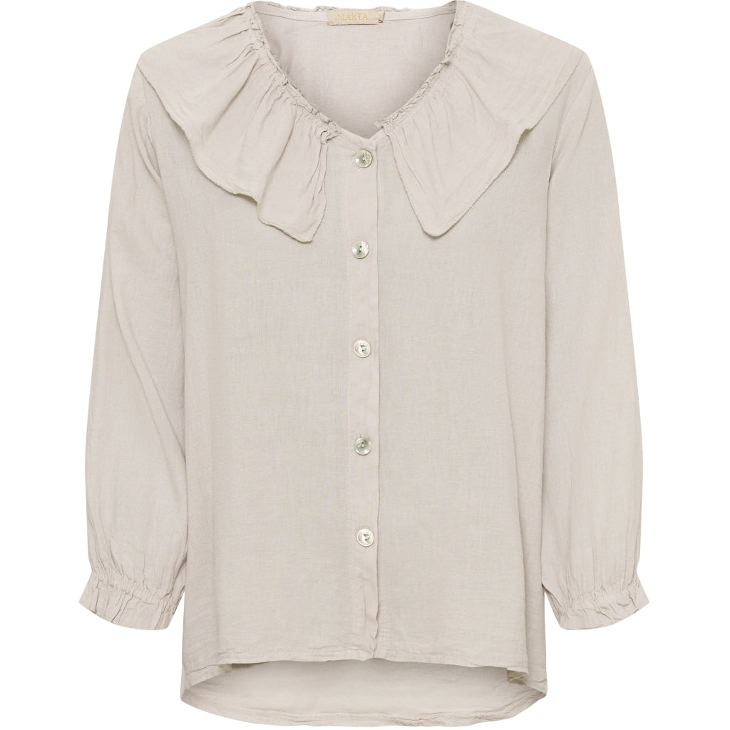 MARTA DU CHATEAU Marta Du Chateau dame skjorte K1123 Shirt Beige