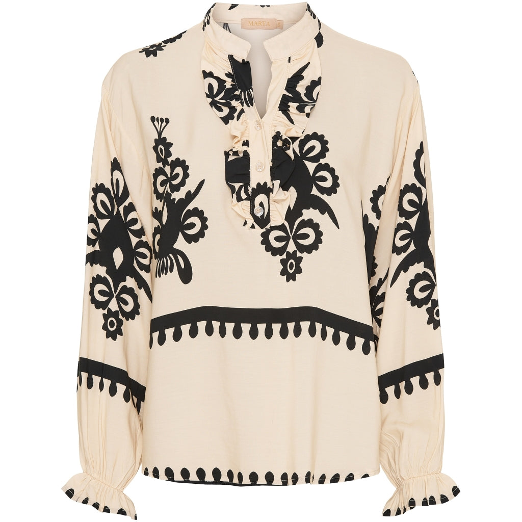 MARTA DU CHATEAU Marta Du Chateau dame skjorte MdcAya 5891 Shirt Beige761