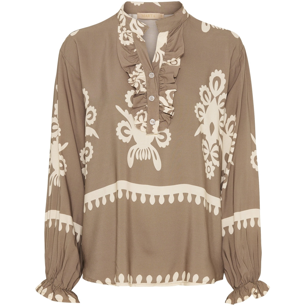 MARTA DU CHATEAU Marta Du Chateau dame skjorte MdcAya 5891 Shirt Fango761