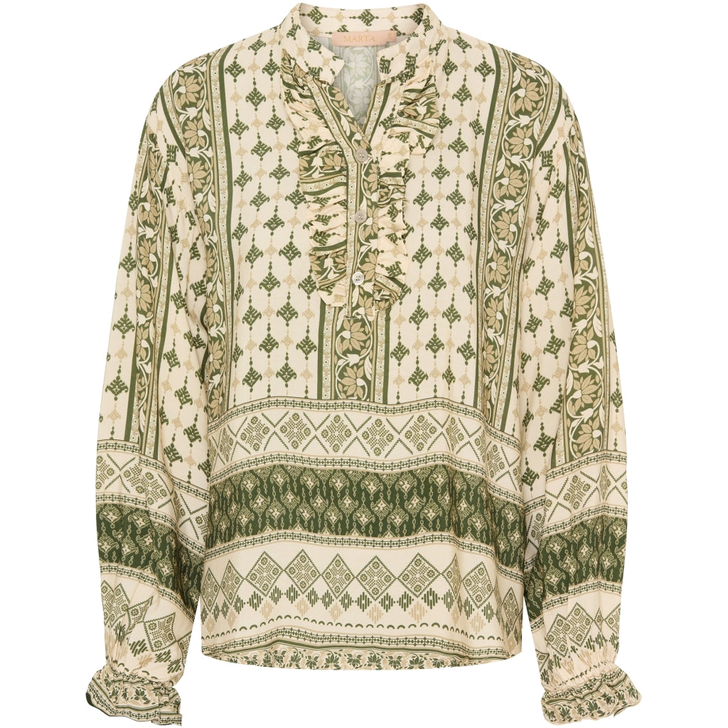 MARTA DU CHATEAU Marta Du Chateau dame skjorte MdcAya 5891 Shirt Military1733