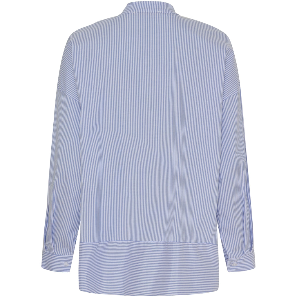 MARTA DU CHATEAU Marta Du Chateau dame skjorte MdcFina Shirt Sky Blue Stripe