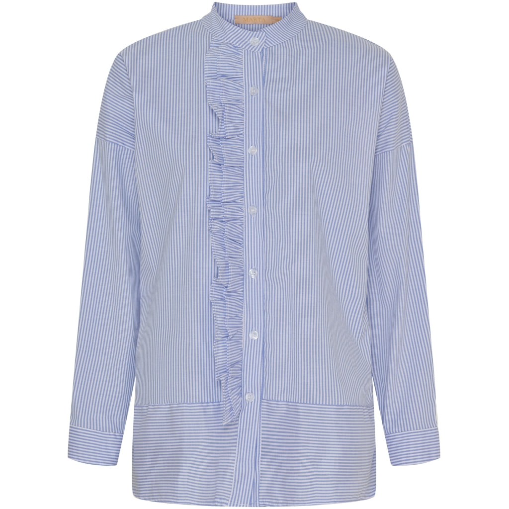 MARTA DU CHATEAU Marta Du Chateau dame skjorte MdcFina Shirt Sky Blue Stripe