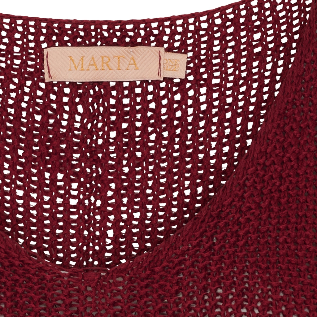 MARTA DU CHATEAU Marta Du Chateau dame strik 7010 Knit Bordeaux2051