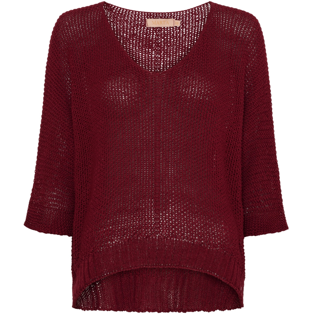 MARTA DU CHATEAU Marta Du Chateau dame strik 7010 Knit Bordeaux2051