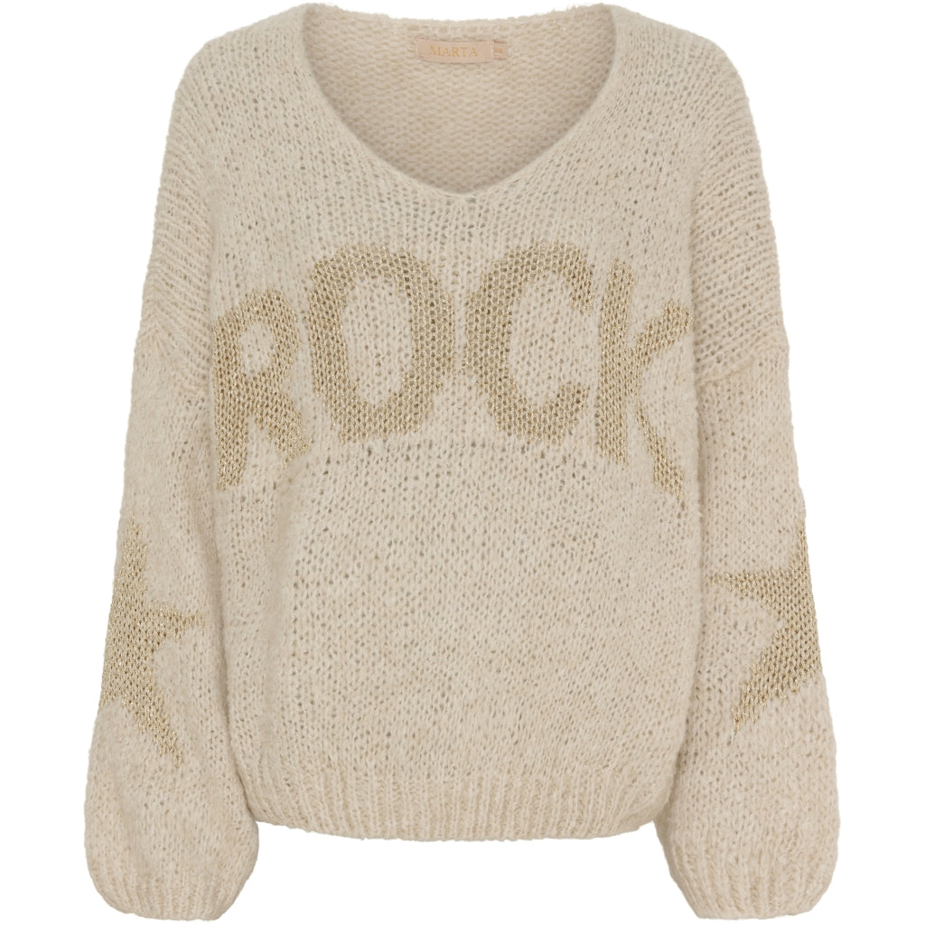 MARTA DU CHATEAU Marta Du Chateau dame strik MdcAda 386 Knit Beige