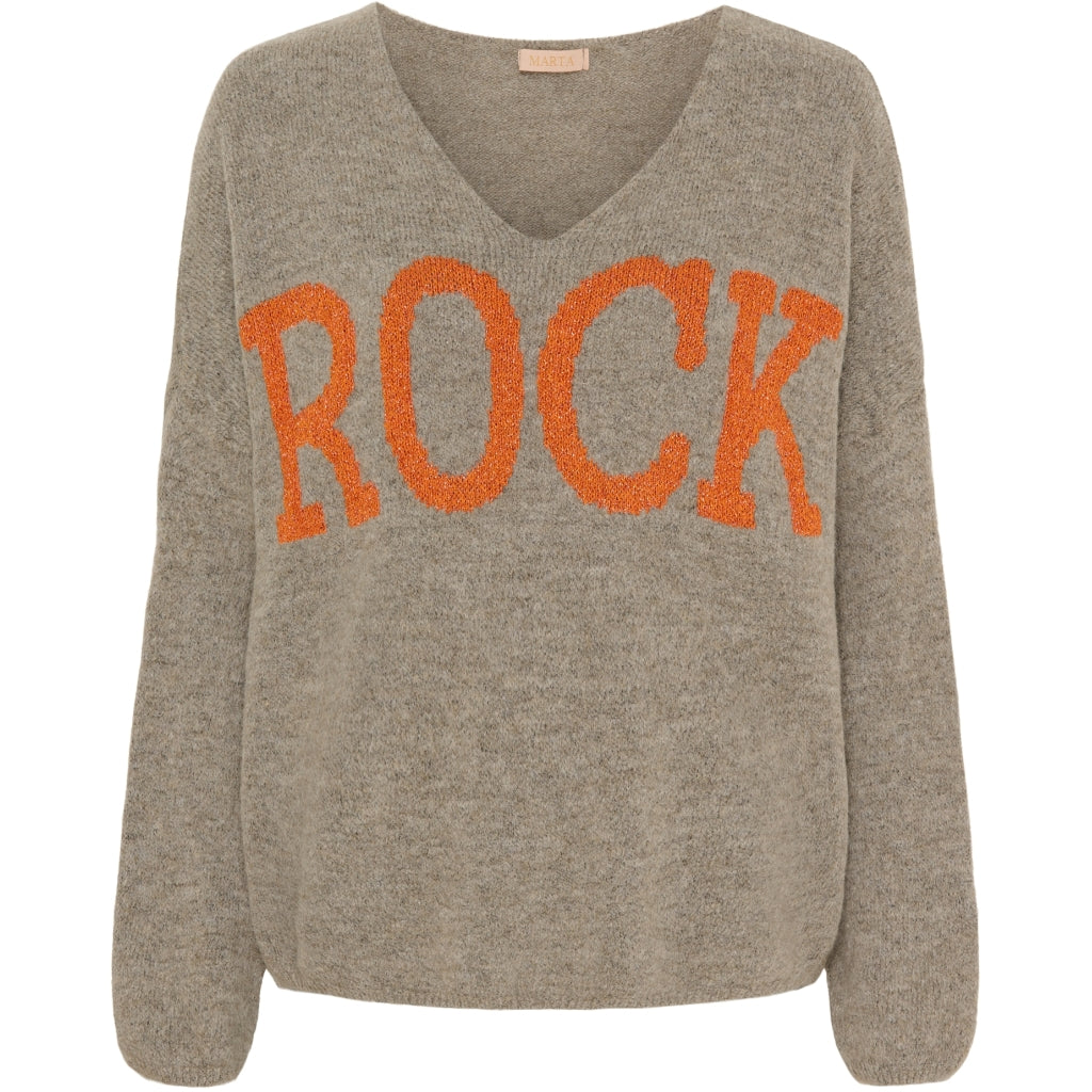 MARTA DU CHATEAU Marta Du Chateau dame strik MdcChelsea 21702-1 Restudsalg Fango/Arancio