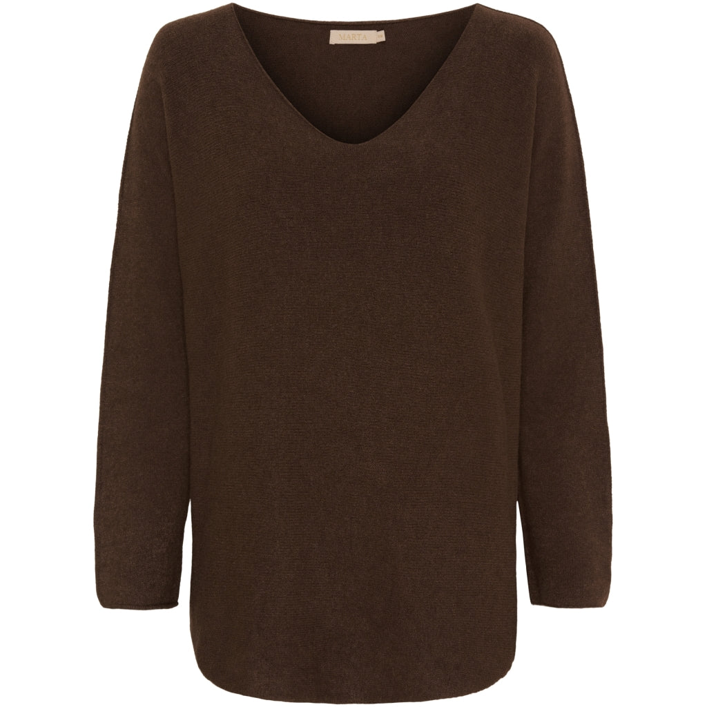 MARTA DU CHATEAU Marta Du Chateau dame strik MDCCelina 5002 Knit Brown4462