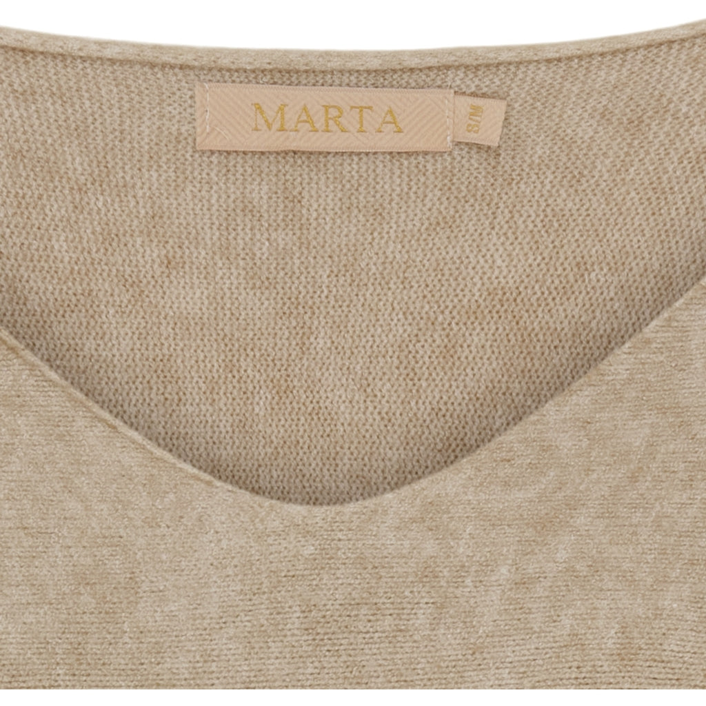 MARTA DU CHATEAU Marta Du Chateau dame strik MDCCelina 5002 Knit Medium Beige