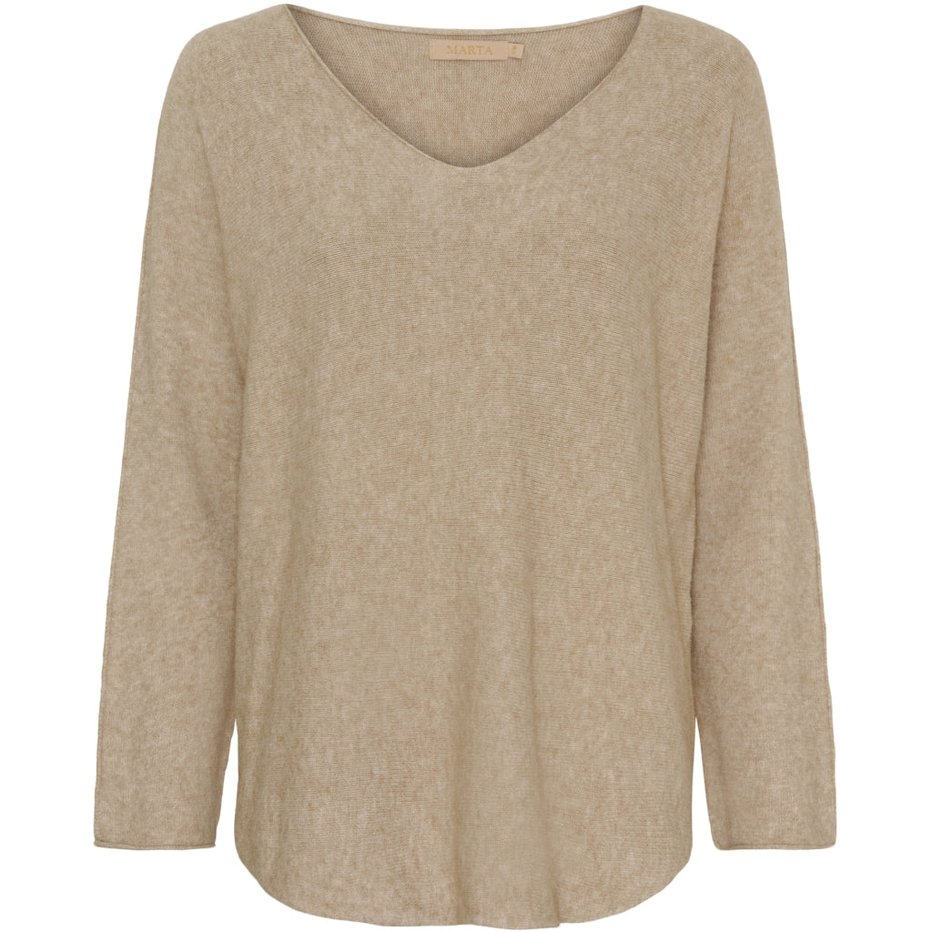 MARTA DU CHATEAU Marta Du Chateau dame strik MDCCelina 5002 Knit Medium Beige