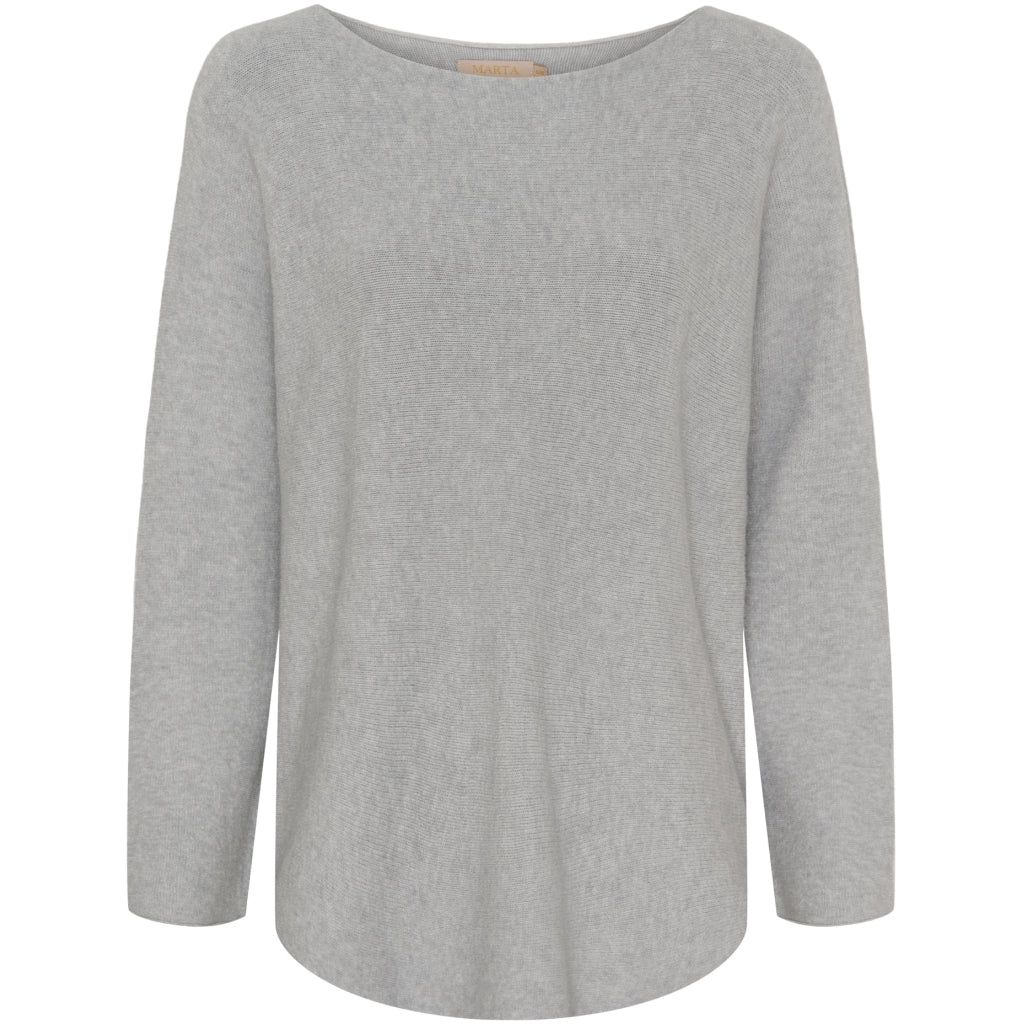 MARTA DU CHATEAU Marta Du Chateau dame strik MDCDagmar 5001 Knit LightGrey4001