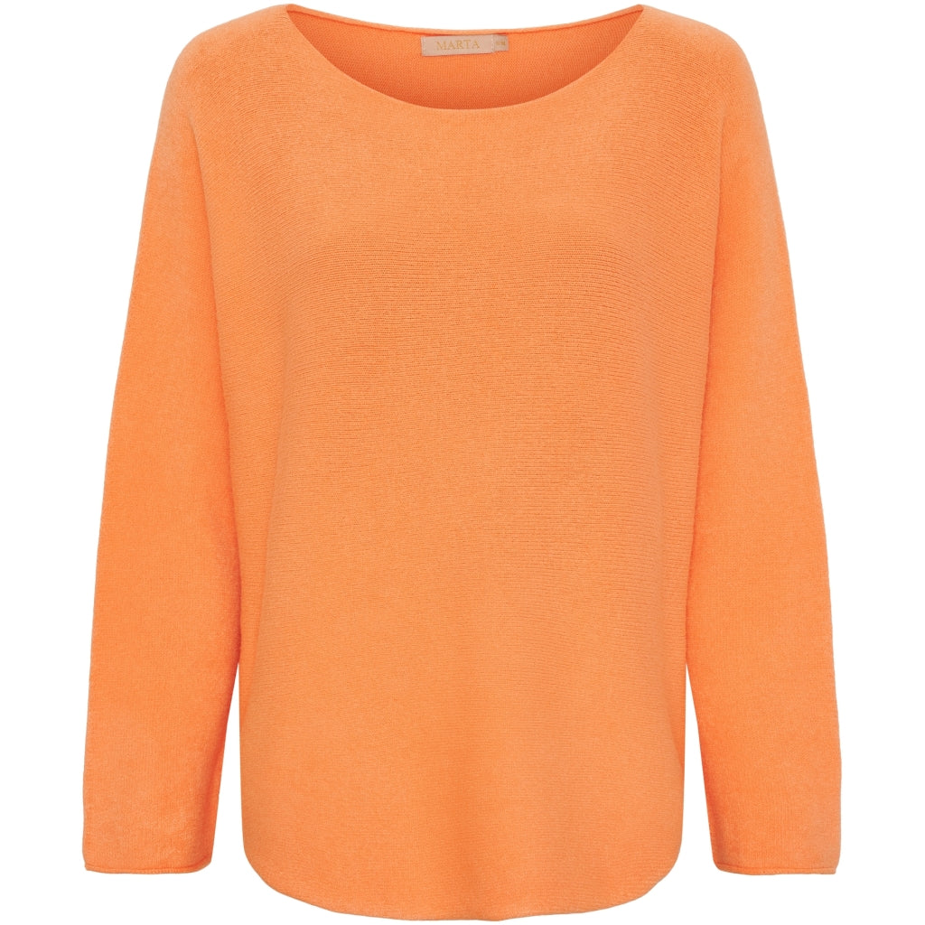 MARTA DU CHATEAU Marta Du Chateau dame strik MDCDagmar 5001 Knit Orange Fluo