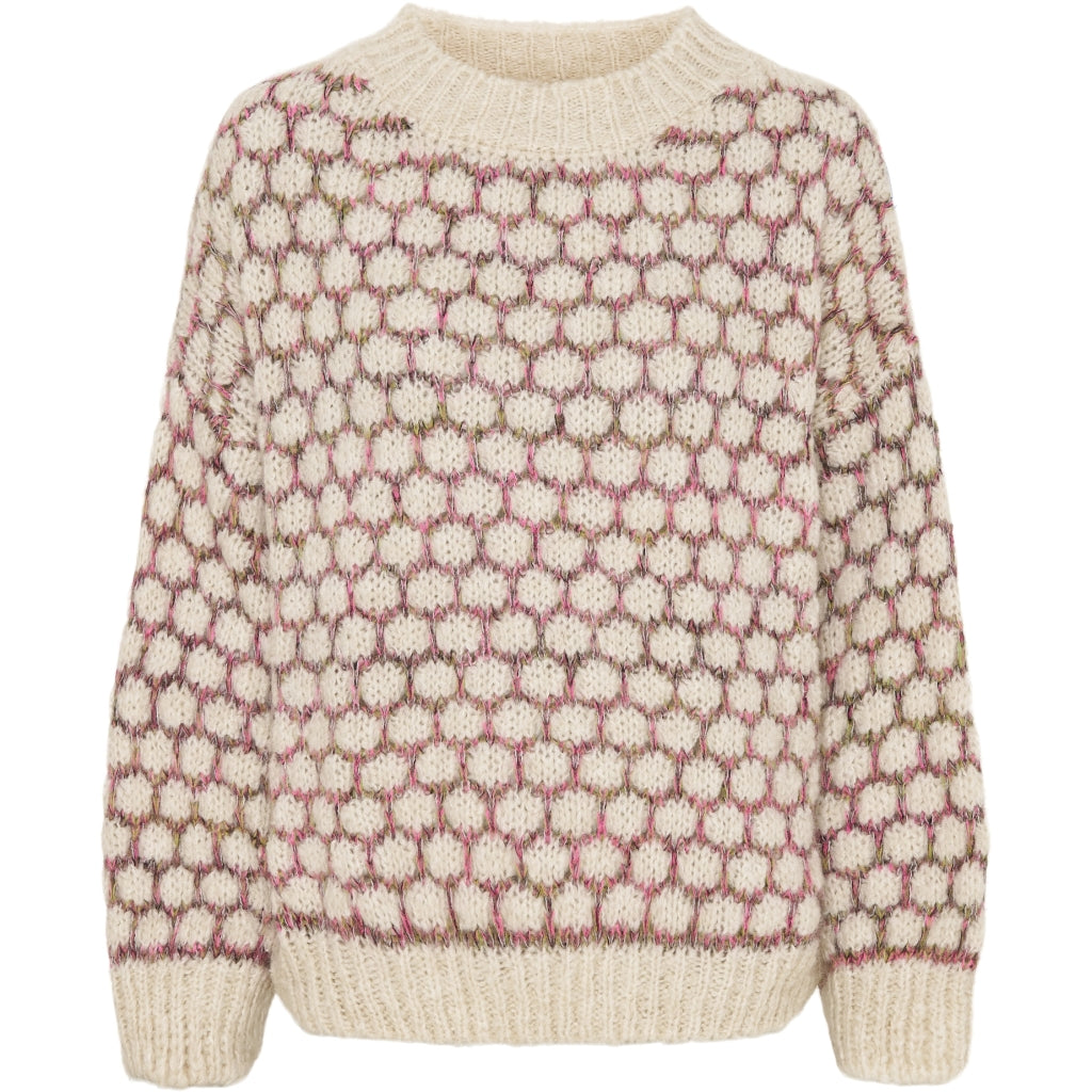 MARTA DU CHATEAU Marta Du Chateau dame strik MdcAnna 422 Restudsalg Beige/Multi