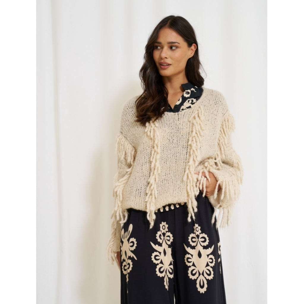 MARTA DU CHATEAU Marta Du Chateau dame strik MdcClara 9032 Restudsalg Beige