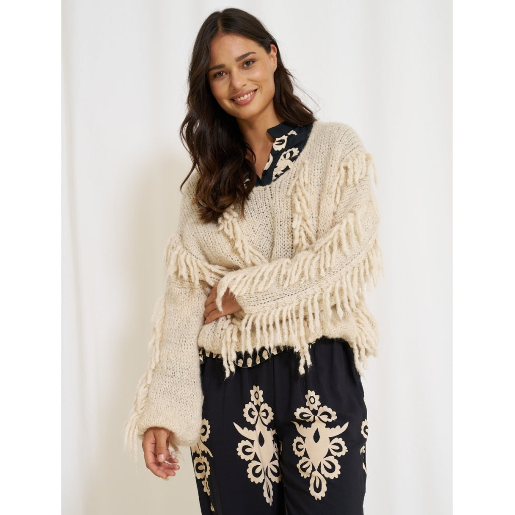 MARTA DU CHATEAU Marta Du Chateau dame strik MdcClara 9032 Restudsalg Beige