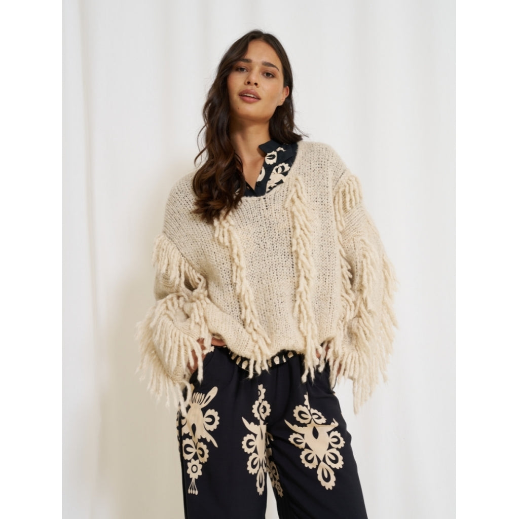 MARTA DU CHATEAU Marta Du Chateau dame strik MdcClara 9032 Restudsalg Beige