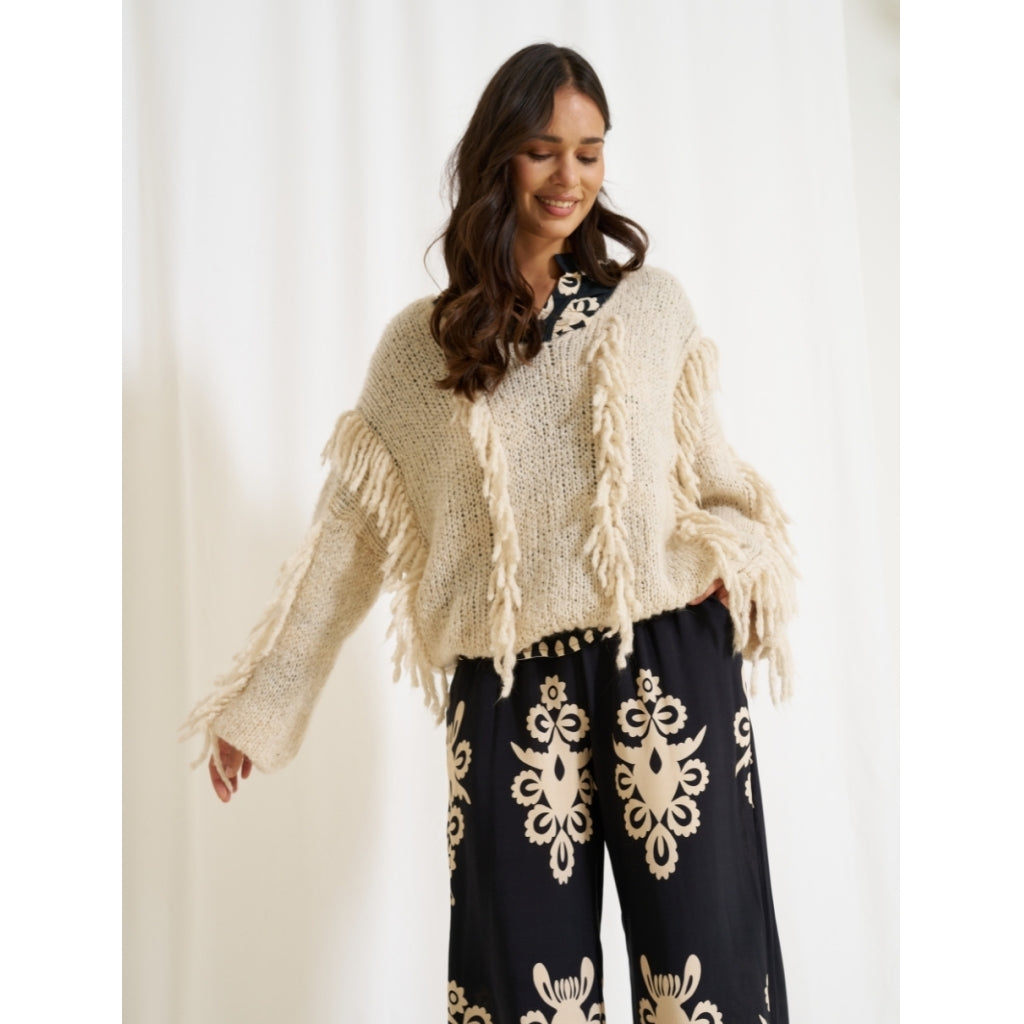 MARTA DU CHATEAU Marta Du Chateau dame strik MdcClara 9032 Restudsalg Beige