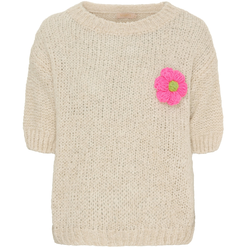 MARTA DU CHATEAU Marta Du Chateau dame strik MdcLaura 9023 Restudsalg Flower beige