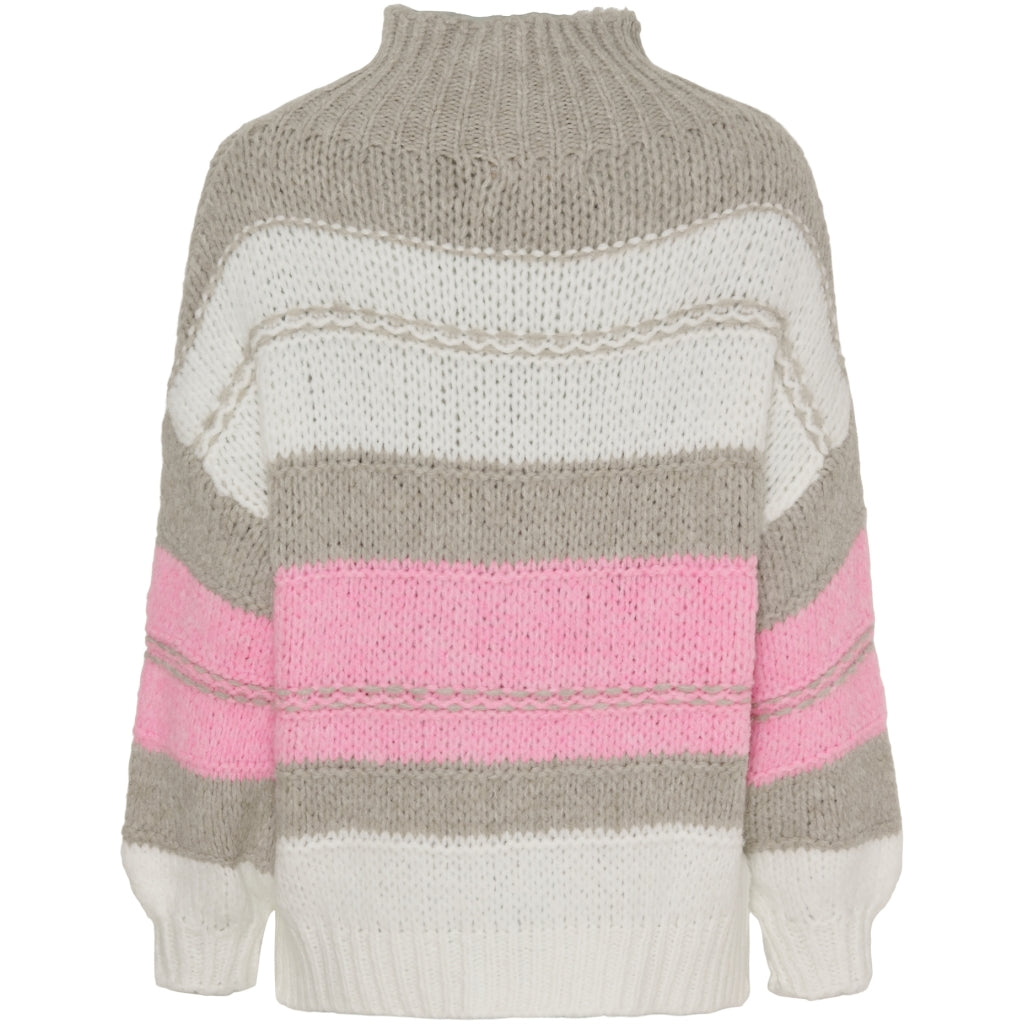 MARTA DU CHATEAU Marta Du Chateau dame strik MdcMaddy Knit Bianco/Beige058/Fuxia Chiaro086