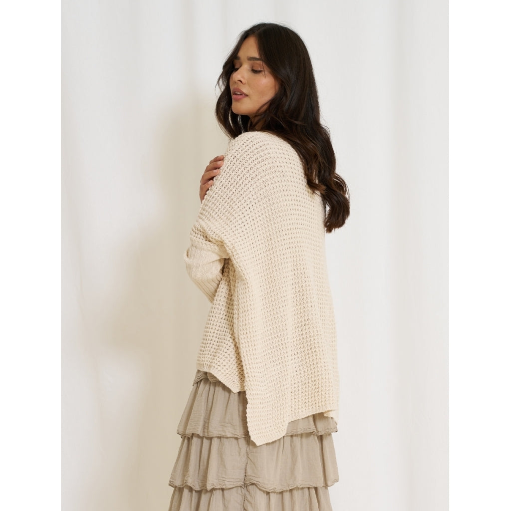 MARTA DU CHATEAU Marta Du Chateau dame strik MdcMille 18236 Knit Beige