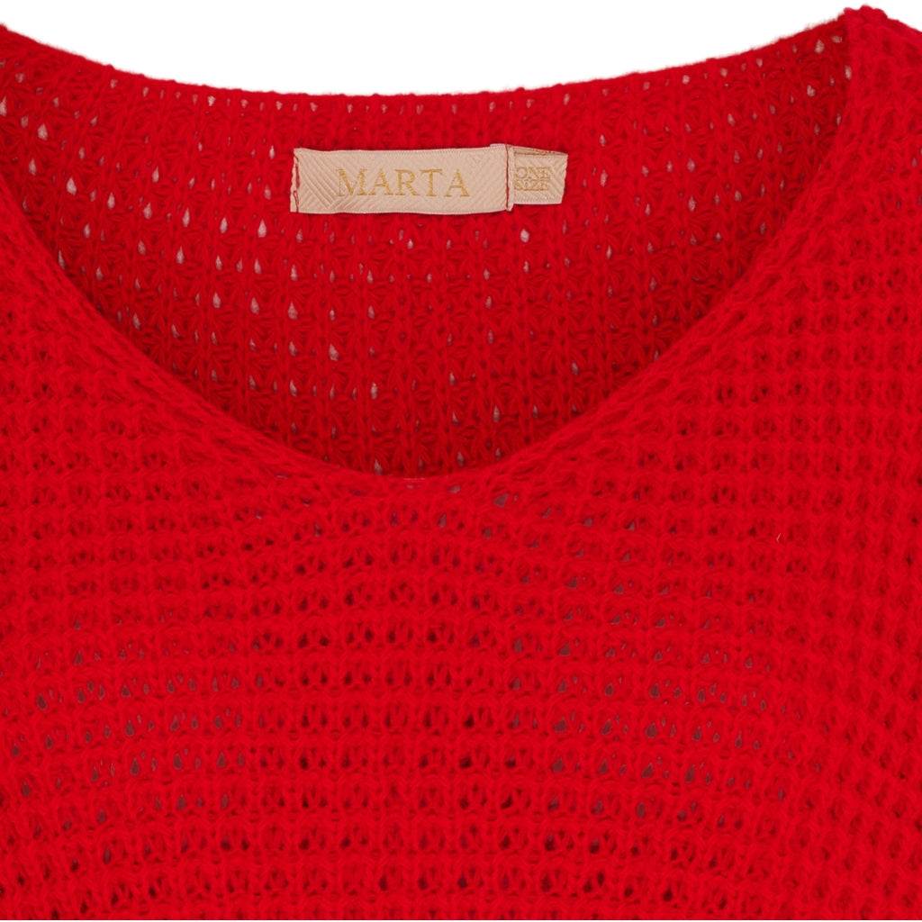 MARTA DU CHATEAU Marta Du Chateau dame strik MdcMille 18236 Knit Red3083