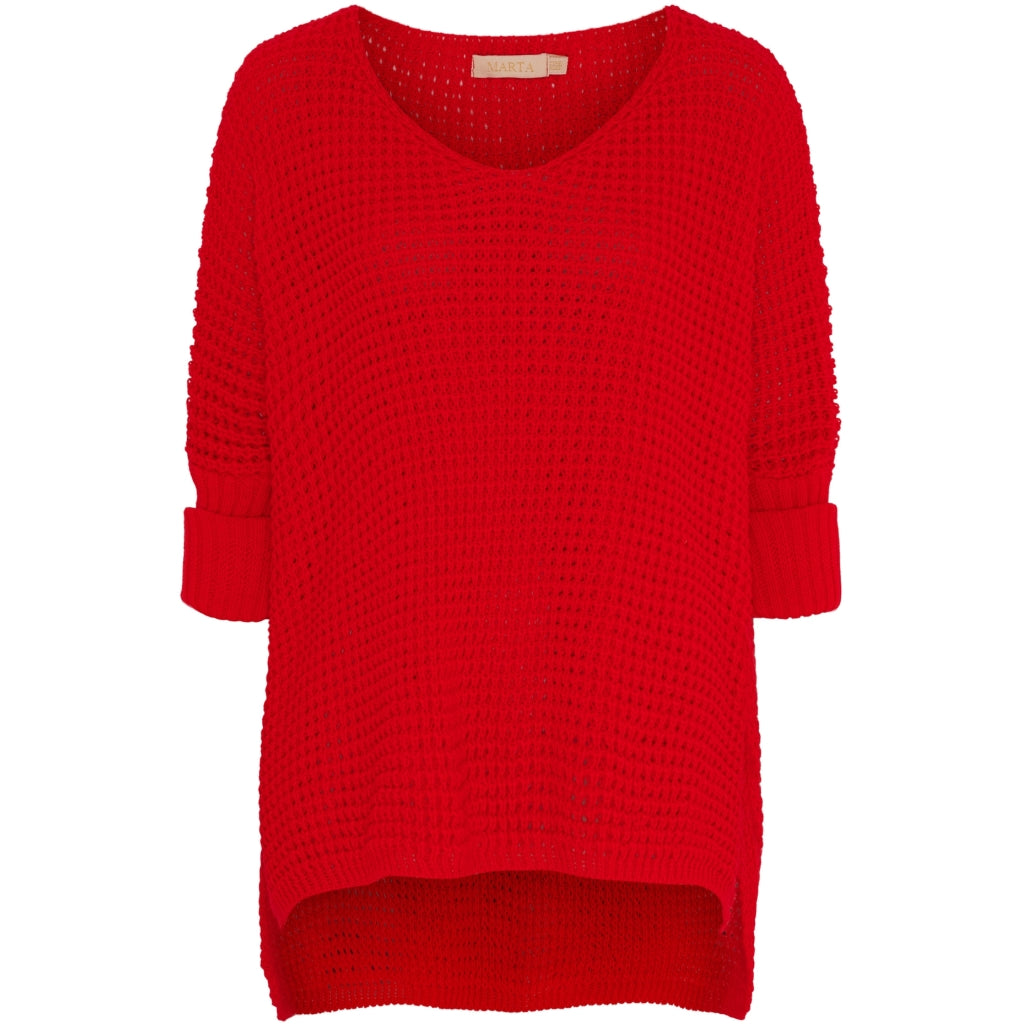 MARTA DU CHATEAU Marta Du Chateau dame strik MdcMille 18236 Knit Red3083