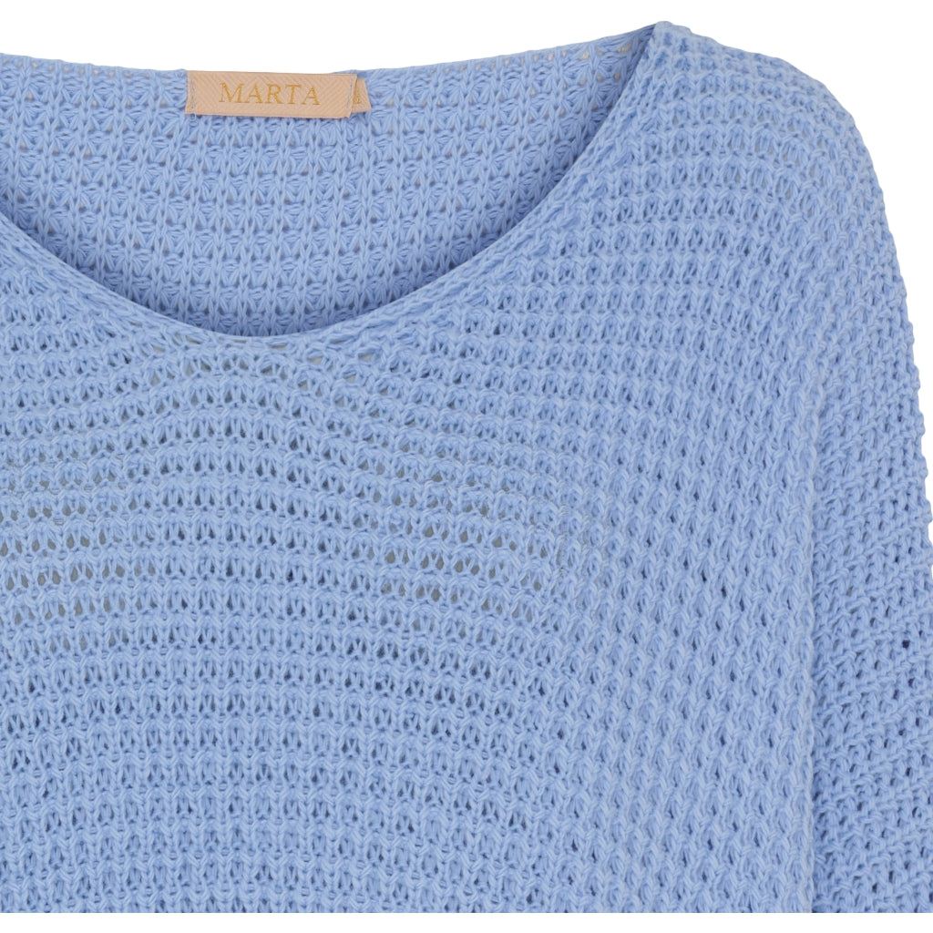 MARTA DU CHATEAU Marta Du Chateau dame strik MdcMille 18236 Knit Skyblue