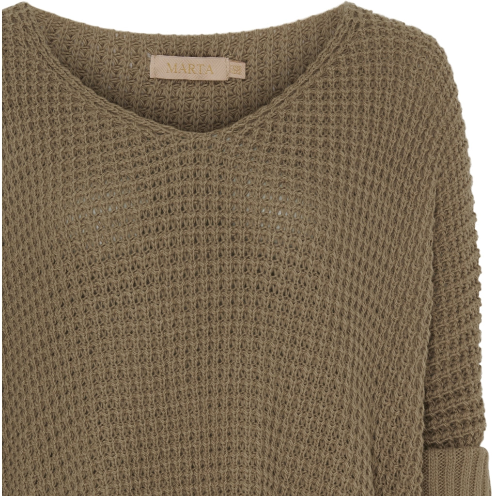 MARTA DU CHATEAU Marta Du Chateau dame strik MdcMille 18236 Knit Taupe