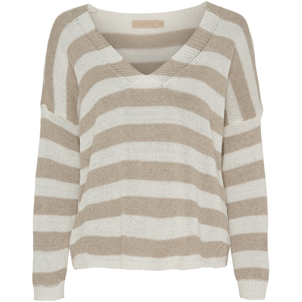 MARTA DU CHATEAU Marta Du Chateau dame strik MdcQiara Knit Calce/Beige 166