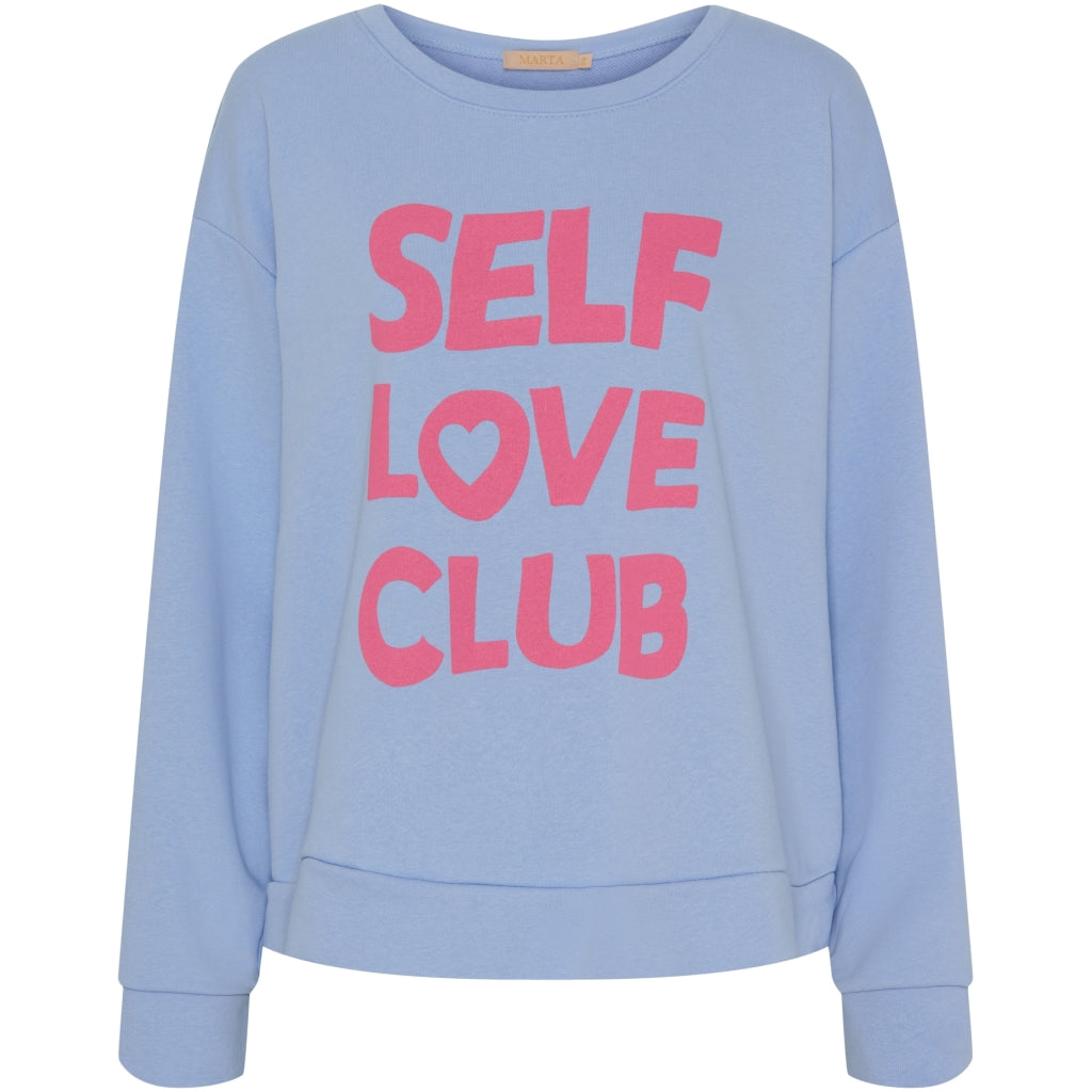 MARTA DU CHATEAU Marta Du Chateau dame sweatshirt MdcLuciana Sweatshirt Cielo/Rosa Baby Print