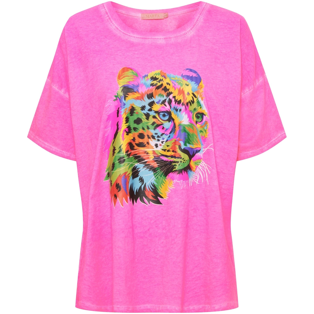 MARTA DU CHATEAU Marta Du Chateau dame t-shirt 22018 Restudsalg Flue Fuxia