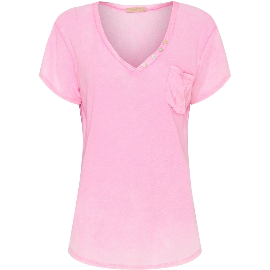 MARTA DU CHATEAU Marta Du Chateau dame t-shirt MdcDorothea Restudsalg Rosa Baby 3492