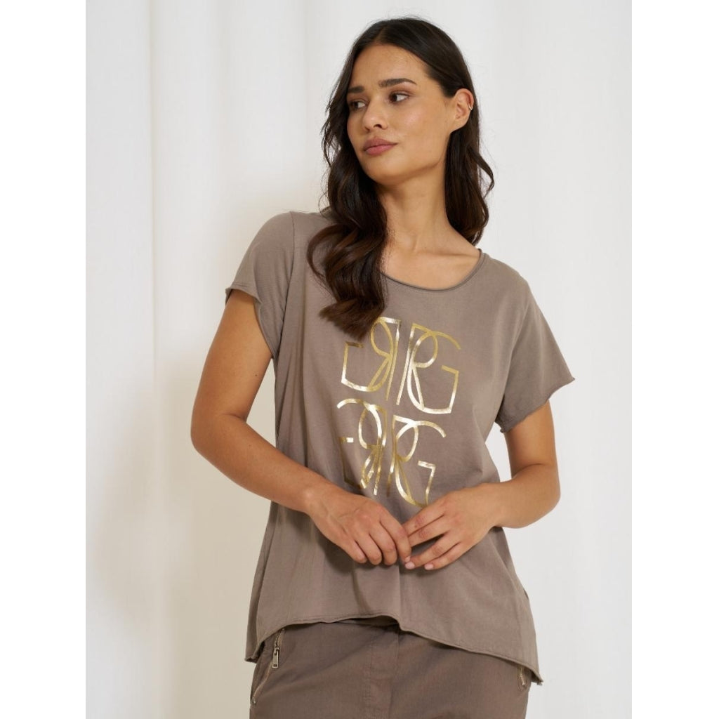 MARTA DU CHATEAU Marta Du Chateau dame t-shirt MdcMarie 1535 Restudsalg Fango