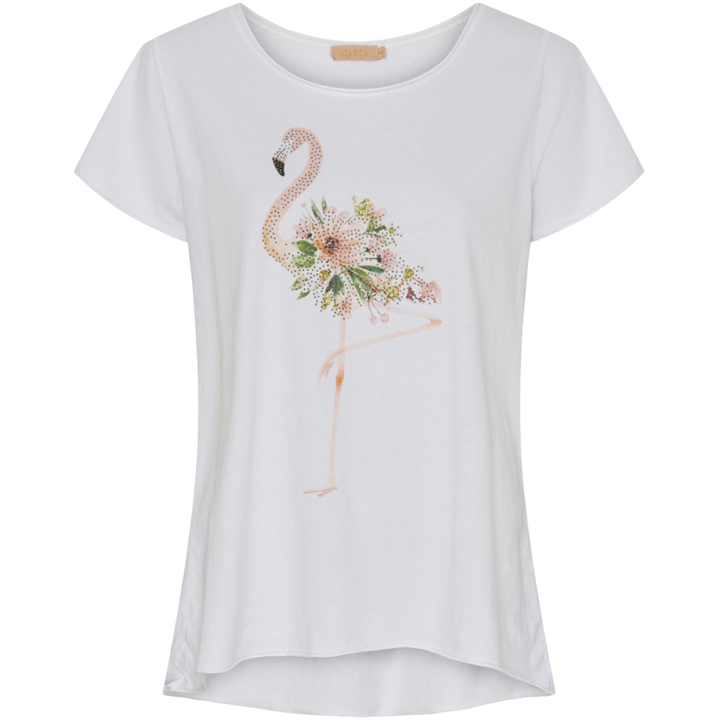 MARTA DU CHATEAU Marta Du Chateau dame t-shirt MdcMarie 1535 T-shirt BeigeFlamingo