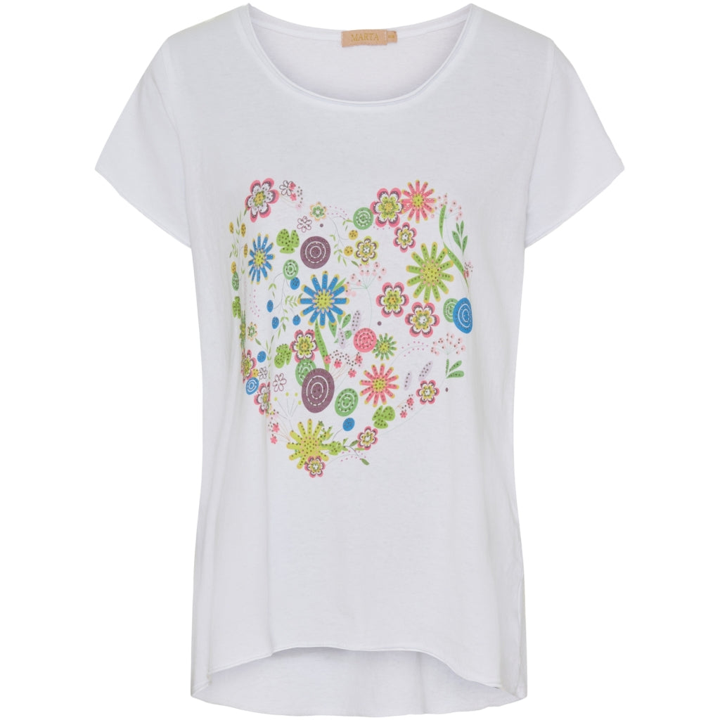 MARTA DU CHATEAU Marta Du Chateau dame t-shirt MdcMarie 1535 Restudsalg FlowerHearts