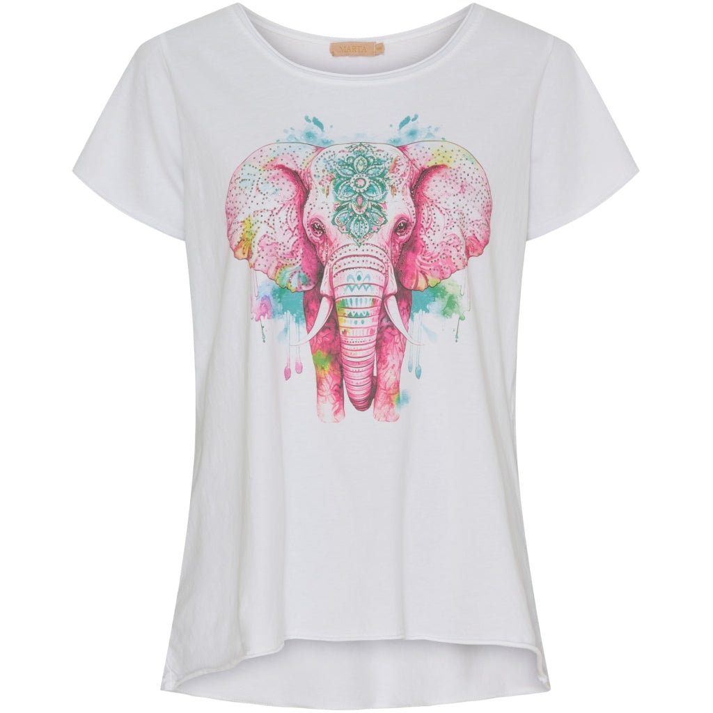MARTA DU CHATEAU Marta Du Chateau dame t-shirt MdcMarie 1535 Restudsalg Pink Elephant